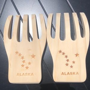 NWT Wooden Salad  Mixer Alaska